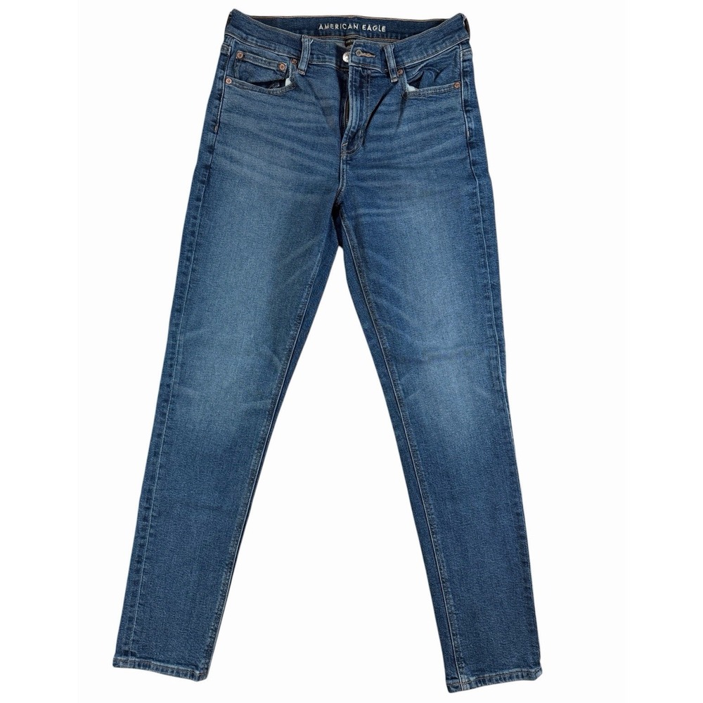 American Eagle Women's Next Level Stretch Mid Rise Skinny Jeans  8 Medium Wash